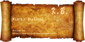 Kurtz Bulcsú névjegykártya